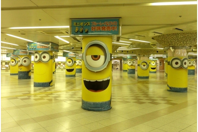 大阪駅前地下街に29のミニオン達　「ミニオンズ」Blu-ray&DVD発売記念 画像