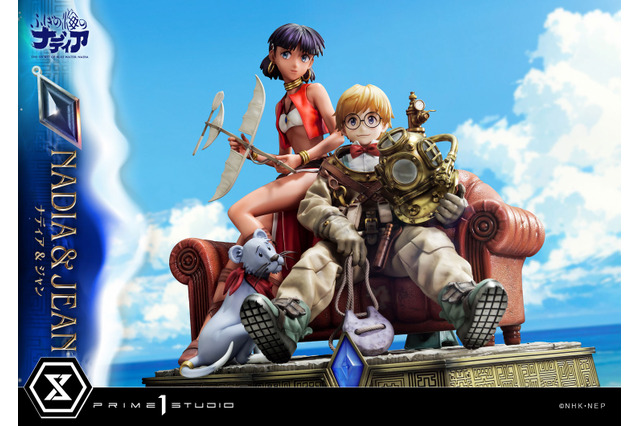 約16万円の迫力！「ふしぎの海のナディア」ナディア＆ジャンがスタチューに！ ポートレート風イラストをモチーフに立体化 画像