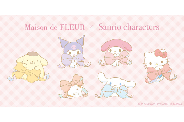 「サンリオ」ハローキティ、シナモロールがリボンを抱えた愛らしい姿に♪ Maison de FLEURコラボ 画像