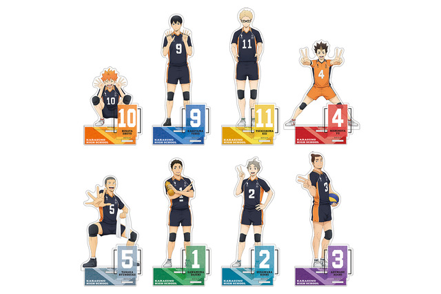 「ハイキュー!!」日向や影山たち烏野メンバーが背番号を表現♪個性あふれるポーズのグッズ登場＆アニメイトでフェア開催 画像