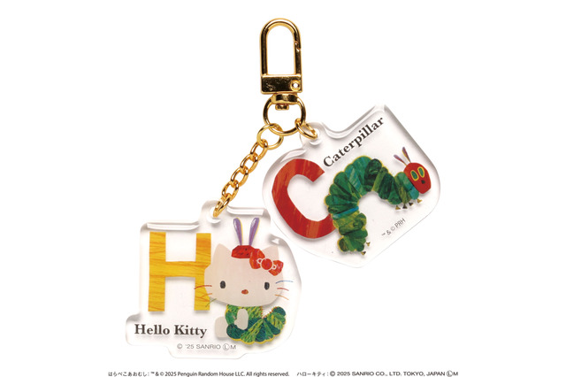 “ハローキティ×はらぺこあおむし”が夢のコラボ♪ ツインアクリルキーホルダー登場 画像