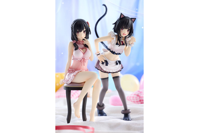 「このすば」めぐみんが猫耳メイド、ゆんゆんがネグリジェ姿でフィギュアに！ 原作版のイラストがモチーフ 画像