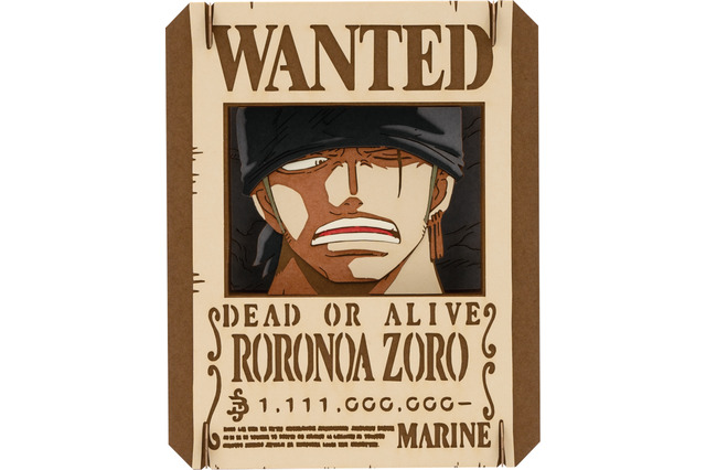 「ワンピース」ゾロ、ナミ、ウソップ、サンジたちの“手配書”が立体アートに!? ペーパークラフトキット登場 画像