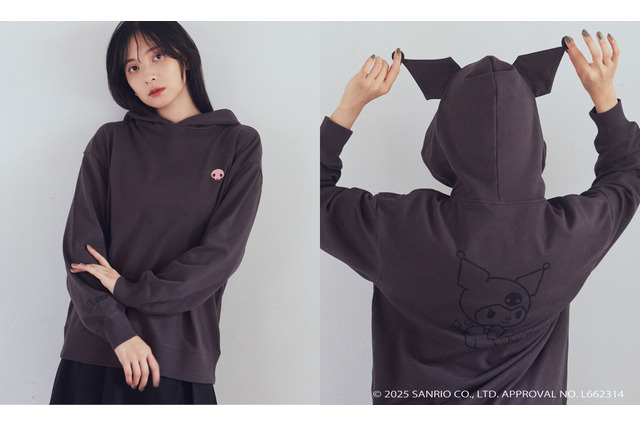 「サンリオ」マイメロ＆クロミの“耳”付きパーカーでなりきり気分♪ かわいすぎる 「earth music&ecology」コラボアイテム 画像