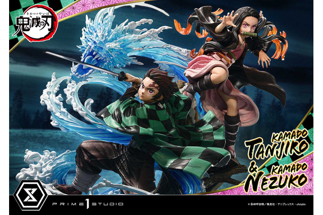 20万円超え！「鬼滅の刃」炭治郎＆禰豆子、兄妹の戦いを立体化！ 血鬼術“爆血”、水の呼吸“生生流転”の龍も表現 画像