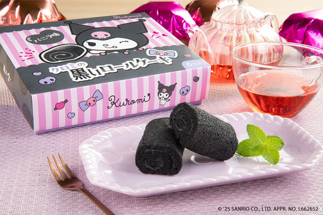 「サンリオ」クロミデザインのパッケージがかわいい♪和菓子の草加葵コラボ“黒いロールケーキ”が登場 画像