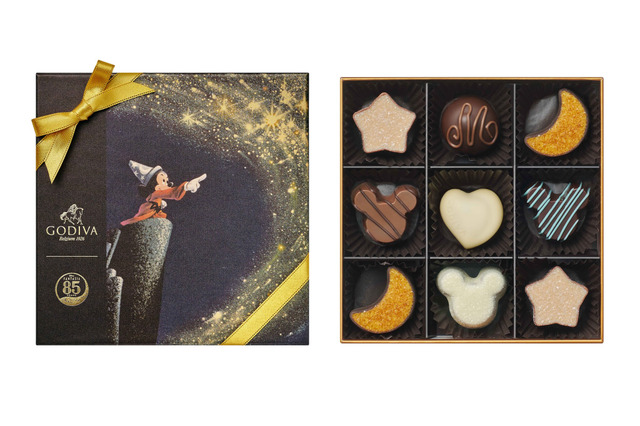 まるでミッキーマウスの魔法の輝き♪ ミッキー型の限定チョコも！ ゴディバでディズニー映画「ファンタジア」コレクション 画像