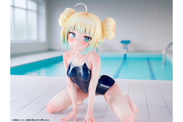 スク水で上目遣いはズルいよ…！オリジナルフィギュア「水名瀬すい」が1/5スケールフィギュアで登場 画像