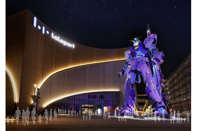 福岡・実物大ν（ニュー）ガンダム立像、「閃光のハサウェイ」テーマでライトアップ！“Ξガンダム”カラーリング＆小野賢章ら点灯式登壇 画像