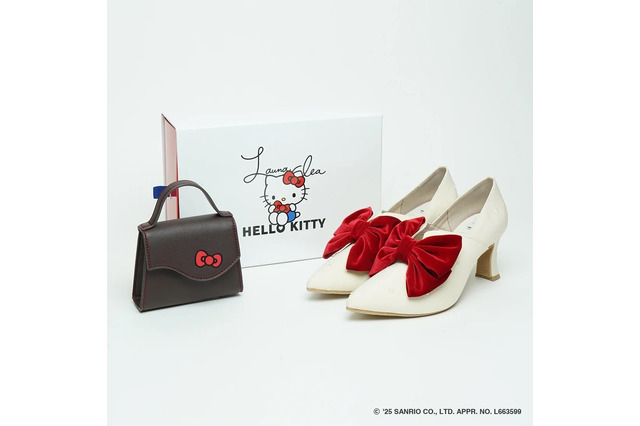 「サンリオ」キティ＆クロミ、上品な大人かわいいを叶えるレディースシューズに！ミニショルダーバッグのセットで登場 画像
