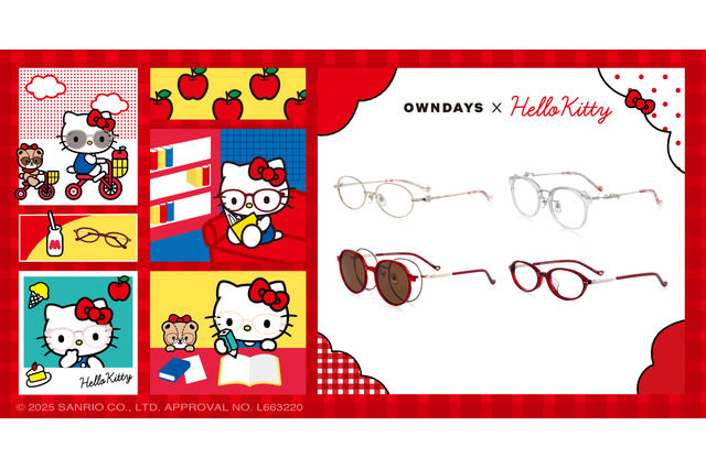 ハローキティの愛らしさが目元に☆ リボンや耳をモチーフにしたアイウェア登場！Y2Kテイストも楽しめる♪ 画像