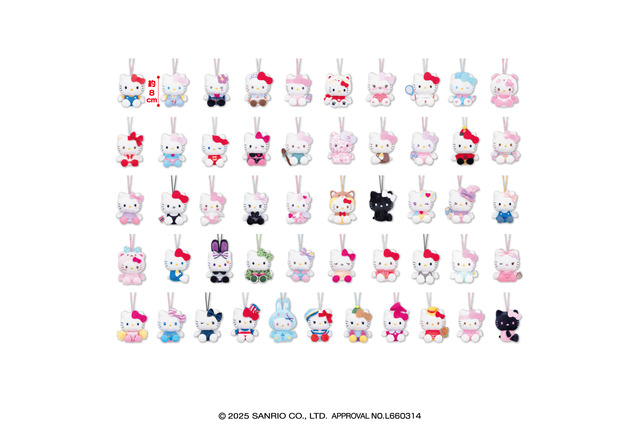 「サンリオ」キティちゃんが制服、ギャル、赤ちゃんに!? 全51種類のキティちゃんのマスコットが登場 画像