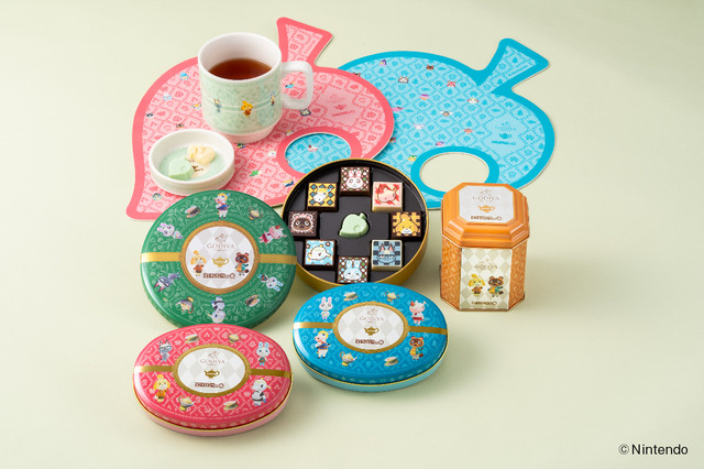 「どうぶつの森」甘くて可愛いバレンタインパーティ開始♪ たぬきち、しずえたちが高級チョコレートとコラボ 画像