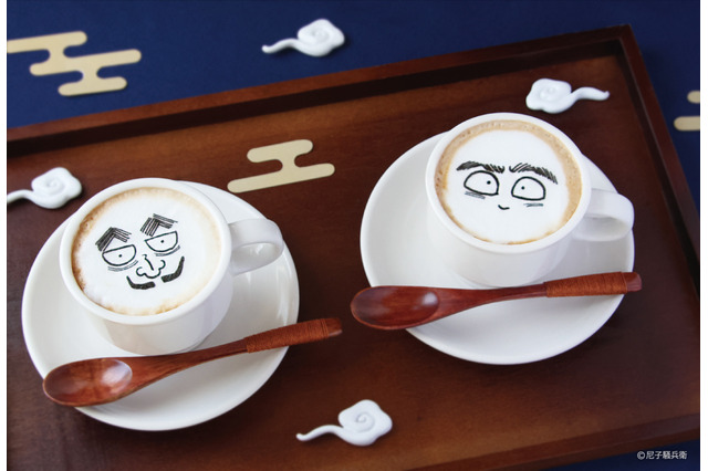 「忍たま乱太郎」山田先生＆土井先生のたましいラテ!? 原作・落第忍者乱太郎のコラボメニューに舌つづみ♪ 「原画展」は1月25日まで【宮城県石巻市】 画像