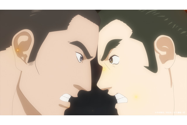 冬アニメ「火喰鳥」源吾（CV梅原裕一郎）と新之助（CV梅田修一朗）は、相撲取り・寅次郎（CV木村昴）と出会い…第2話先行カット 画像