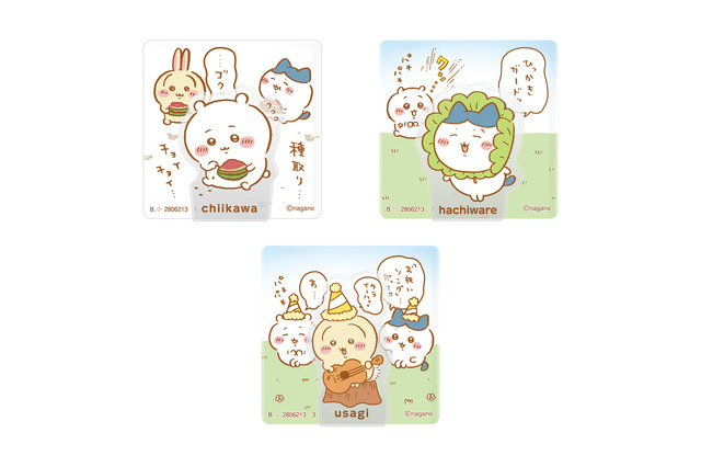 「ちいかわ」ハチワレやうさぎのアクリルクリップが登場！ キャラクターがプリントされたビスケットも♪ 画像