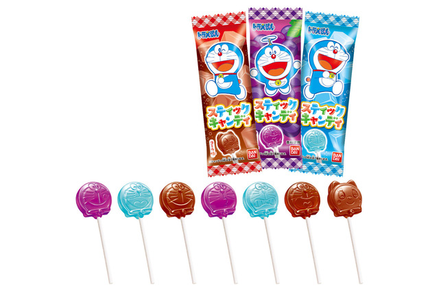 ドラえもんの顔が可愛い♪スティックキャンディーが3つの味で登場！ 画像