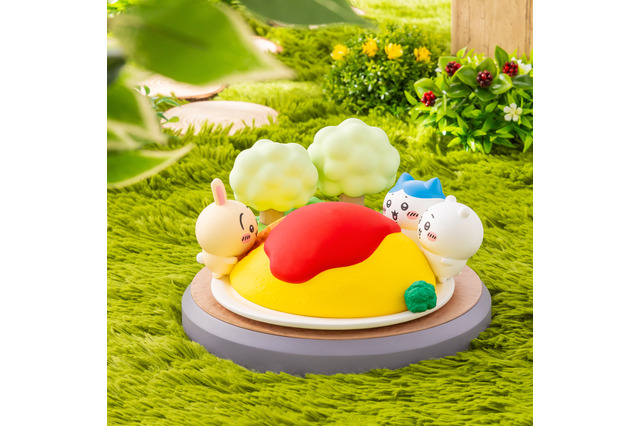 ちいかわ＆ハチワレ＆うさぎが大きなオムライスが囲む♪やさしく光るLEDルームライトが登場！3月12日18時より「ちいかわマーケット」で予約開始 画像
