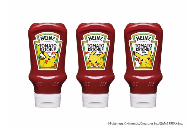 ハインツの逆さボトルケチャップに「ピカチュウ」が登場！ピカチュウのほっぺにケチャップを入れられるオリジナルプレートがもらえるプレゼント企画も♪ 画像