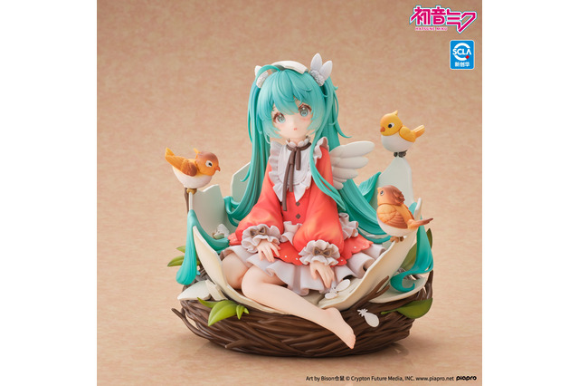 小鳥と戯れる初音ミクが可愛すぎる…♪ オリジナルコンセプトをもとに、Bison倉鼠氏のイラストを忠実に再現 画像