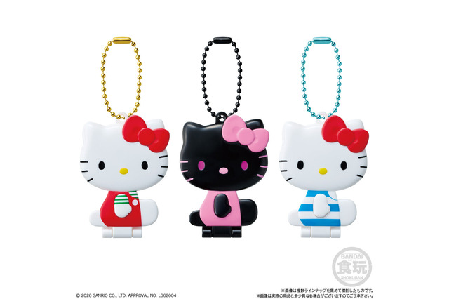 ハローキティの制服ギャルや日焼けBODYがキュート♪ 真っ黒な姿も!? 全13変化が楽しめるミラー付きグミが発売 画像