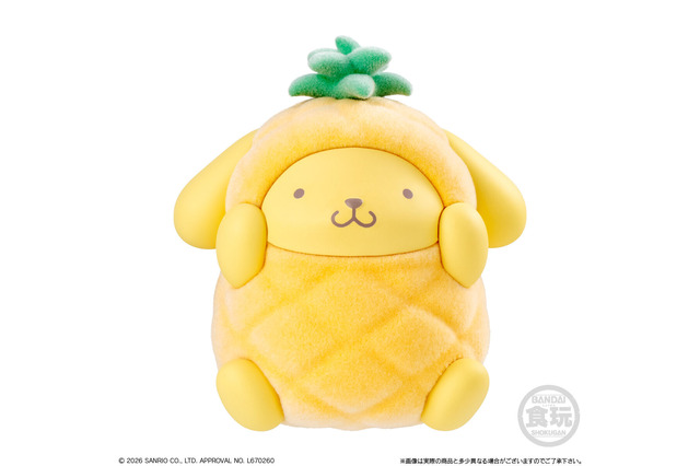 ポムポムプリン×パイナップル、シナモン×レモン…サンリオキャラクターがカラフルなフルーツに!? キュートなふわもこフィギュアが新登場 画像