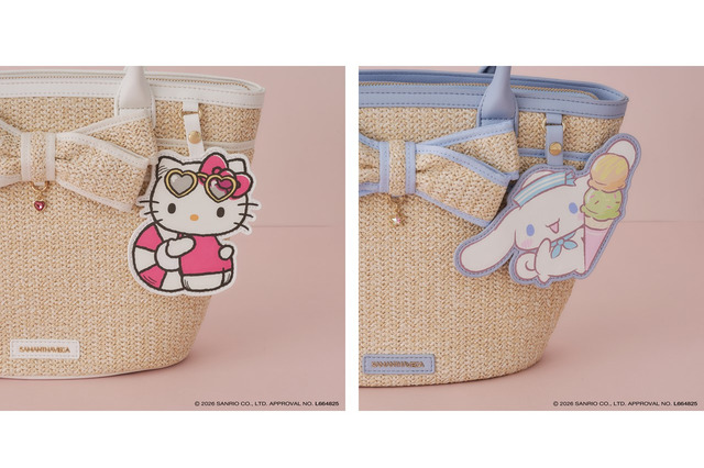 キティ、マイメロたちとSUMMER全開☆ 夏らしい“かごバッグ”ほかコラボアイテム登場【SAMANTHAVEGA】 画像