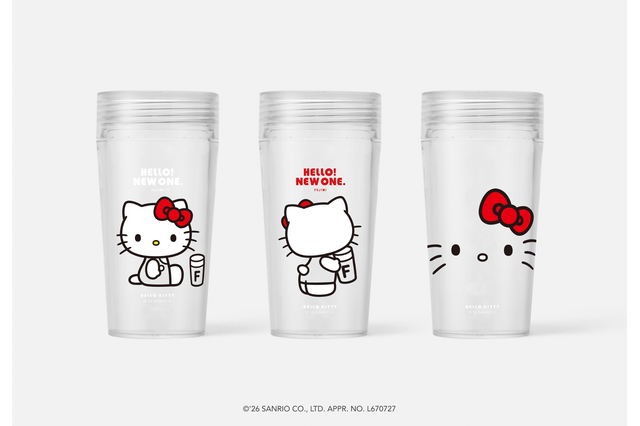 キティちゃんの可愛いシェイカー付き♪ ハローキティ×FUJIMIコラボで毎日を健康に！ 限定アップル風味のプロテイン登場 画像