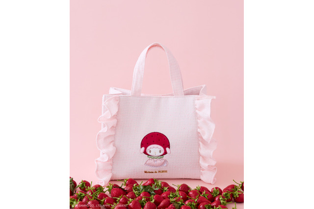 「サンリオ」マイスウィートピアノの誕生日をお祝い☆ いちご頭巾がかわいいフリルトートバッグなど5アイテム【Maison de FLEURコラボ】 画像