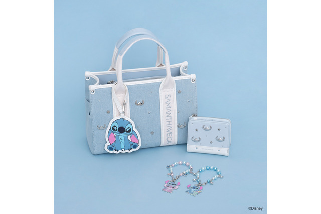 「ディズニー」スティッチ型のスタッズやチャームがかわいい♪ サマンサベガとのコラボアイテムが登場 画像