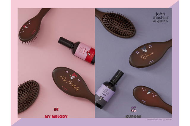 マイメロ＆クロミと美髪に…♪ ジョンマスターオーガニック初コラボ！限定ヘアブラシ＆ヘアオイル登場 画像