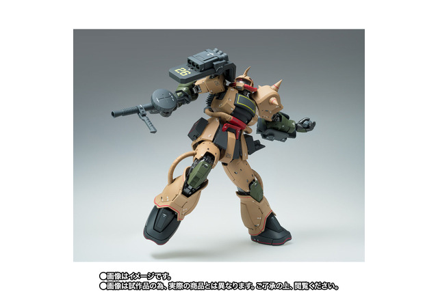 アフリカ戦線を支えた局地戦用MS「ザク・デザートタイプ」のフィギュアが2次抽選受付中！  頭部のモノアイは回転ギミックを搭載 画像