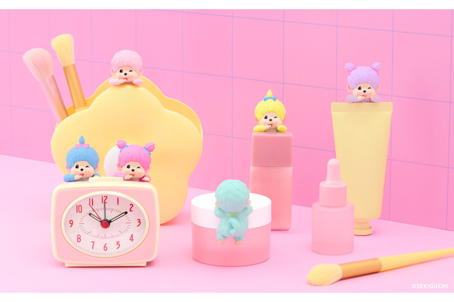 パステルカラーがカラフルなモンチッチ登場♪ 「モンチッチ」日常に溶け込むデコレーションフィギュア「HIPPERS」第2弾が登場 画像