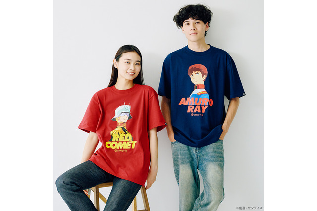 「ガンダム」アムロ、シャア、カツ・レツ・キッカも！アニメの世界をPOPにまとうカラーグラフィックTシャツが新登場 画像