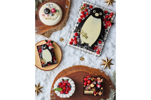 「Suicaのペンギン」がクリスマスケーキに☆ ブッシュドノエルや大型パーティーケーキなど全4種 画像