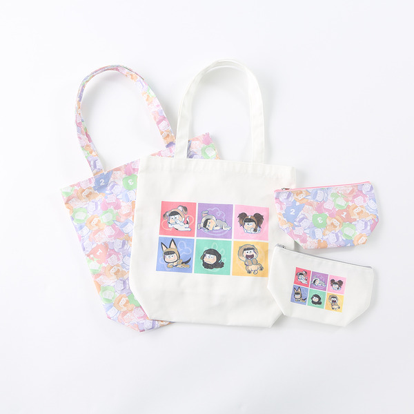 「ポーチ」300円(税抜)「トートバッグ」500円(税抜)(C)赤塚不二夫／300円(税抜)(C)赤塚不二夫／おそ松さん製作委員会