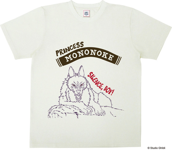 もののけ姫 Tシャツ　黙れ小僧 4,630円（税別） (C) Studio Ghibli (C) 1994 Hatake Jimusho - Studio Ghibli - NH (C) 2004 Studio Ghibli - NDDMT(C) 2008 Studio Ghibli - NDHDMT