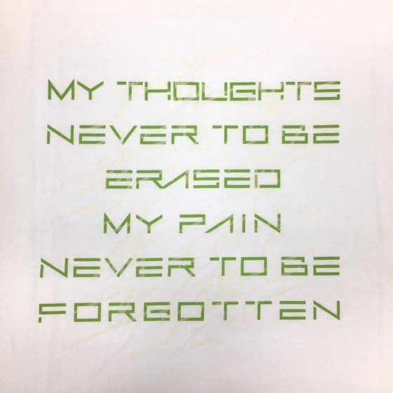「ゼーガペイン Tシャツ MY THOUGHTS NEVER TO BE ERASED. MY PAIN NEVER TO BE FORGOTTEN.」3,780円（税込）(C)サンライズ・プロジェクトゼーガ
