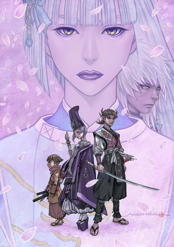 「薄墨桜 -GARO-」桂正和による美麗キービジュアル＆最新PV公開！ 田中敦子ら追加キャストも