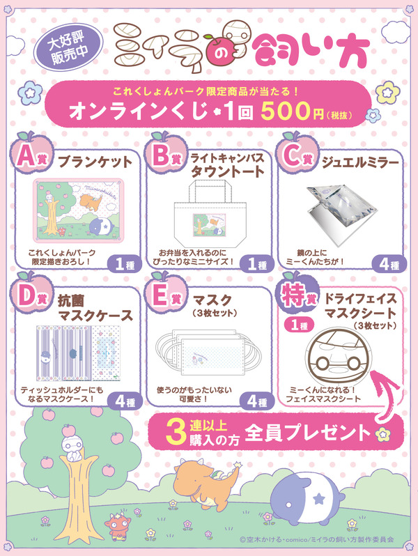 ミーくん、自分を買う？「ミイラの飼い方×これくしょんパーク」コラボくじを実際に引いてみた