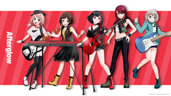 Afterglow メンバーイラスト (C)BanG Dream! Project (C)Craft Egg Inc. (C)bushiroad All Rights Reserved.