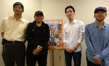 左から堀川憲司さん、吉原正行さん、森見登美彦さん、菅正太郎さん