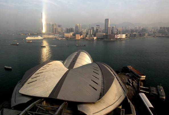 会場となる香港コンベンション＆エキシビジョンセンター（C）Getty Images