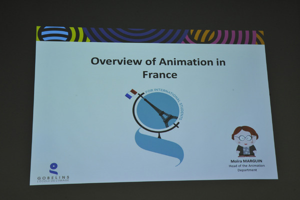 IMARTで16日に開かれたセッション「世界のアニメーション教育の今――フランス・ゴブランの場合」の様子
