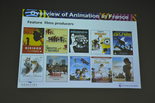 IMARTで16日に開かれたセッション「世界のアニメーション教育の今――フランス・ゴブランの場合」の様子