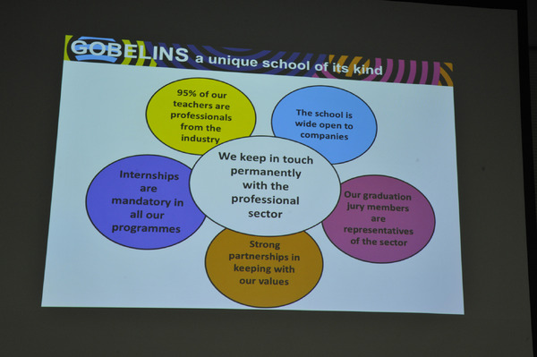 IMARTで16日に開かれたセッション「世界のアニメーション教育の今――フランス・ゴブランの場合」の様子