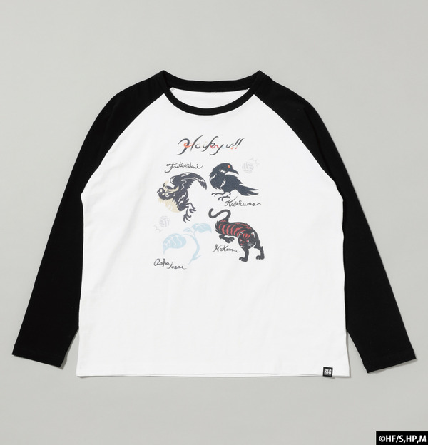 「Ｒ４Ｇ×ハイキュー!!」第2弾アイテムVintage Style Raglan Tee￥5,500（税抜）（C）古舘春一／集英社・「ハイキュー!!」製作委員会・MBS