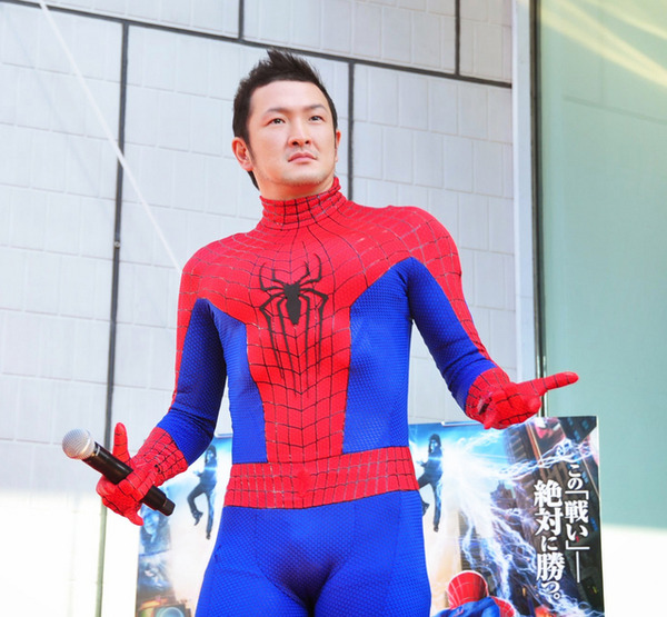 中村獅童／『アメイジング・スパイダーマン2』除幕式イベント in 銀座ソニービル