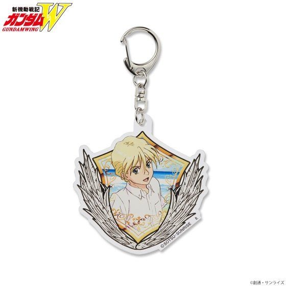 「新機動戦記ガンダムW サマーファッションイラストアイテム アクリルチャーム」880円（税込）（C）創通・サンライズ