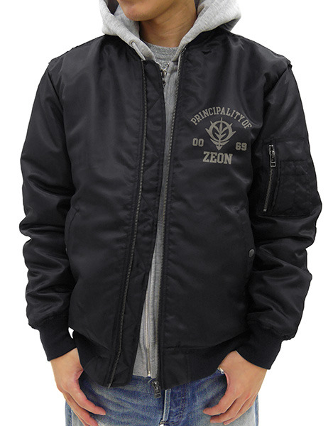 「ジオン軍 MA-1ジャケット BLACK」12,000円（税別）（C）創通・サンライズ